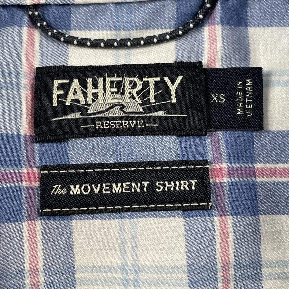 Faherty Brand‎ Reserve Button Down Shirt Mens XS Movement Ice Falls Plaid
